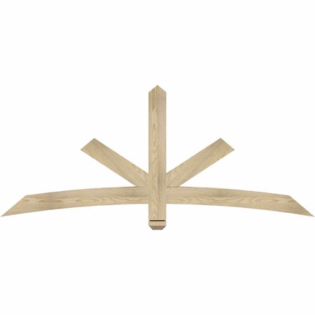Ekena Millwork Alberta Rough Sawn Timber Gable Bracket, Douglas Fir, 72"W x 30"H x 2"D x 4"F, 10/12 Pitch GBW072X30X0204ALB00RDF